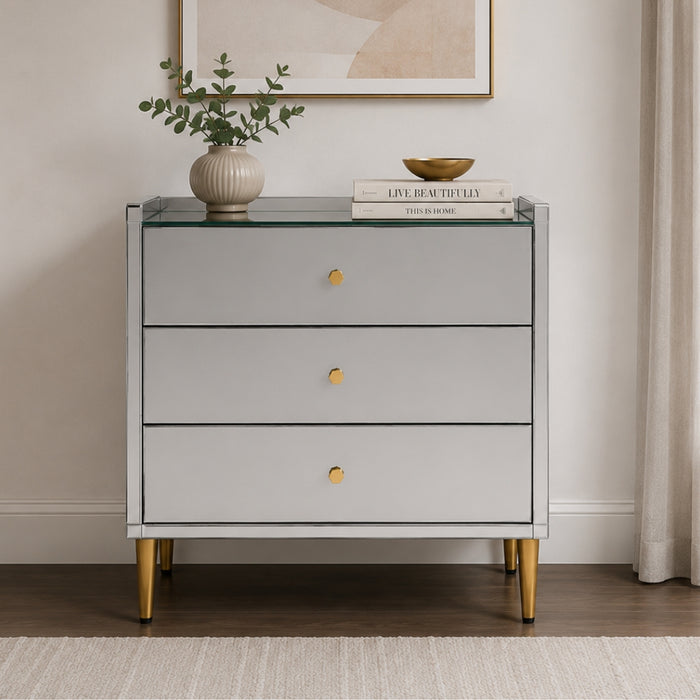 Astoria Mirrored 3 Drawers Chest