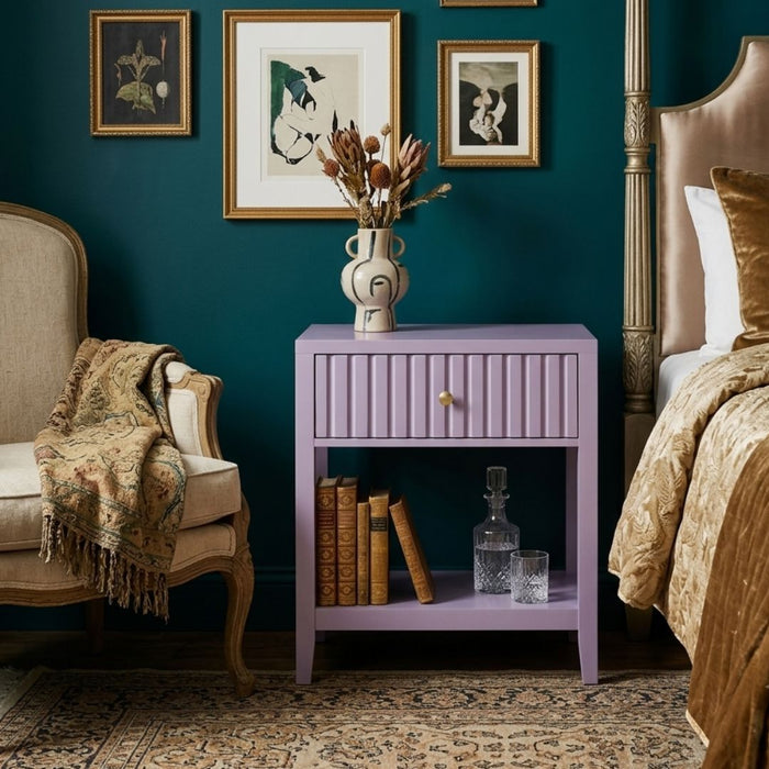 Ainsley Bedside Table with Drawer & Shelf (4)