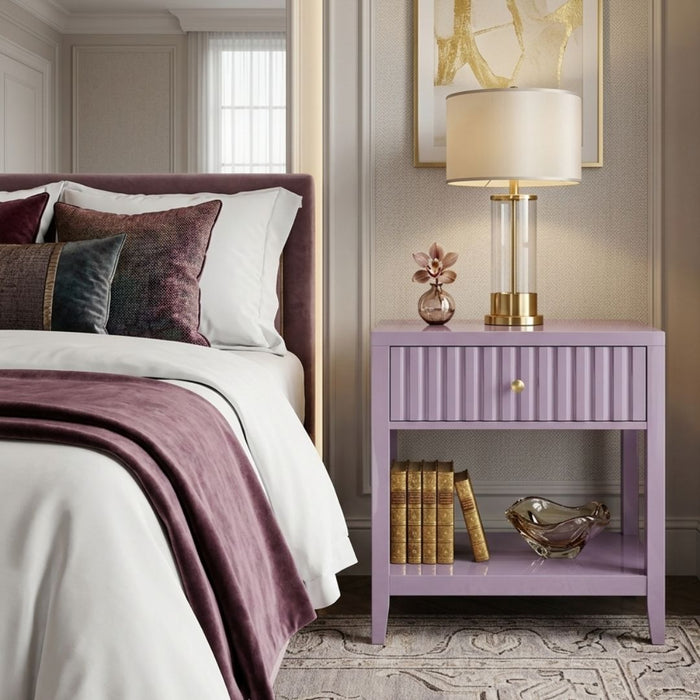 Ainsley Bedside Table with Drawer & Shelf (4)