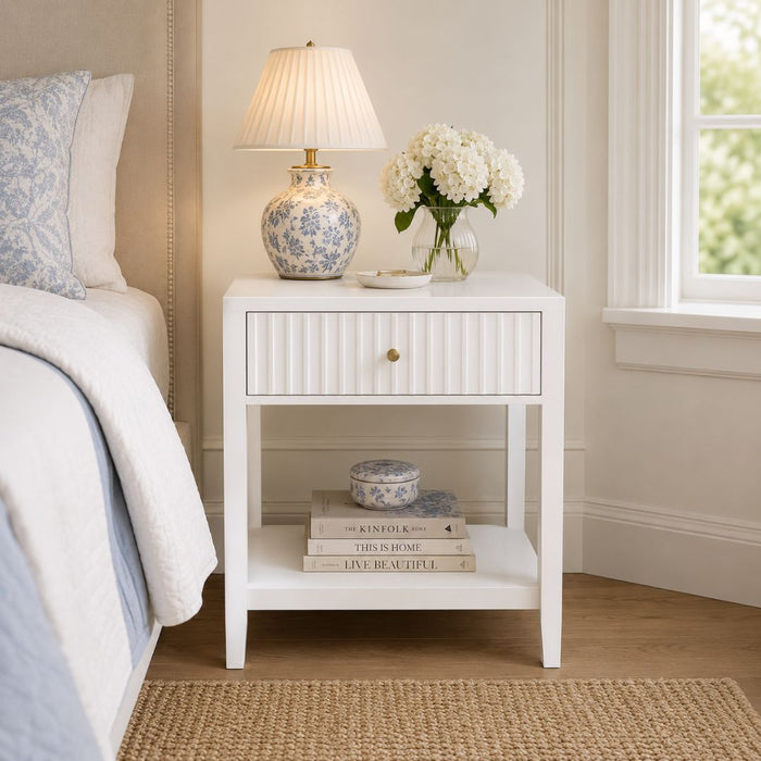 Ainsley Bedside Table with Drawer & Shelf (4)
