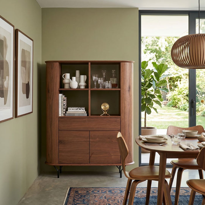 Baiter Highboard – 2 Doors, Drawer & Open Shelves