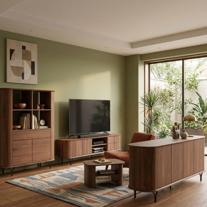 Baiter Highboard – 2 Doors, Drawer & Open Shelves