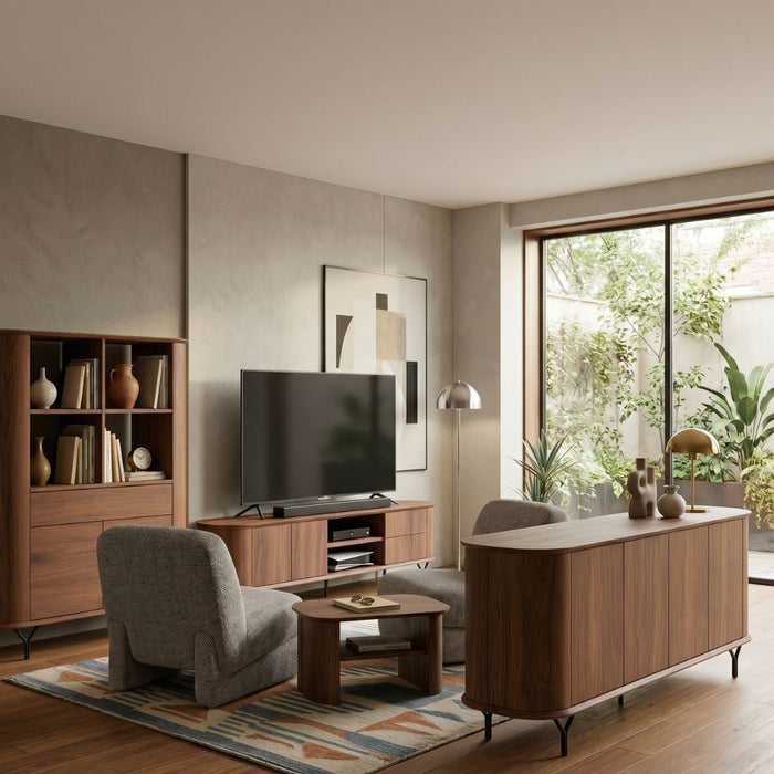 Baiter TV Unit – 2 Doors, 2 Drawers & Open Shelves