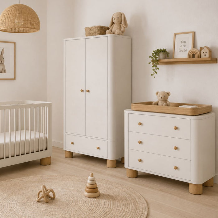 Cora 2 Door 1 Drawer Nursery Wardrobe