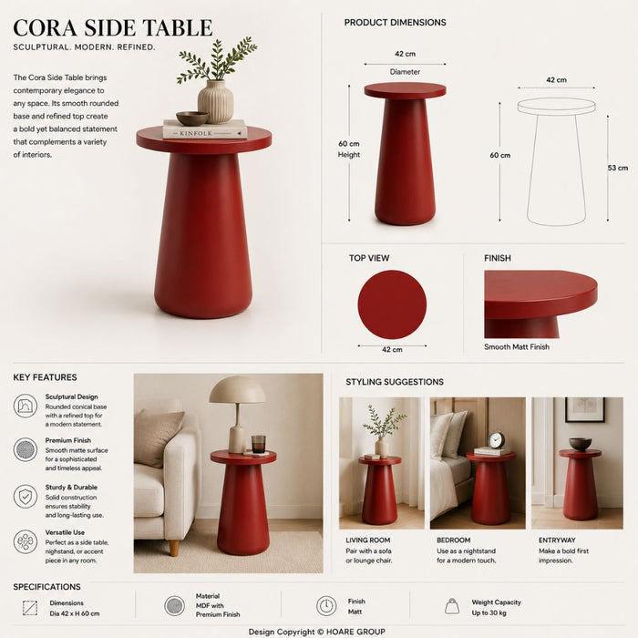 Cora Organic Side Table