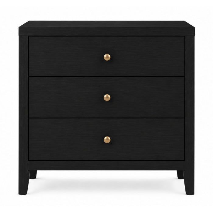 Hartley 3 Drawers Chest – Matte Black