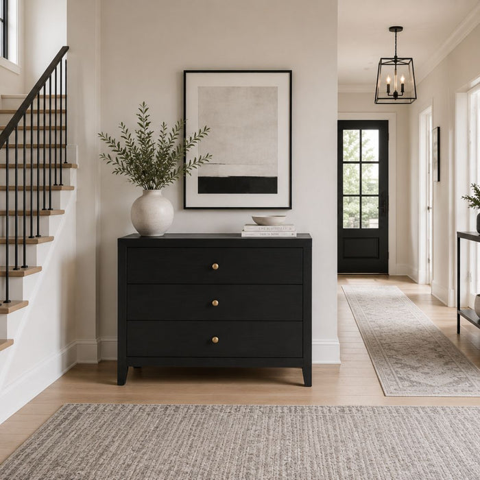 Hartley 3 Drawers Chest – Matte Black