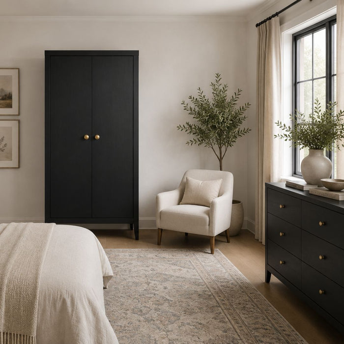 Hartley Wardrobe 2 Doors – Matte Black