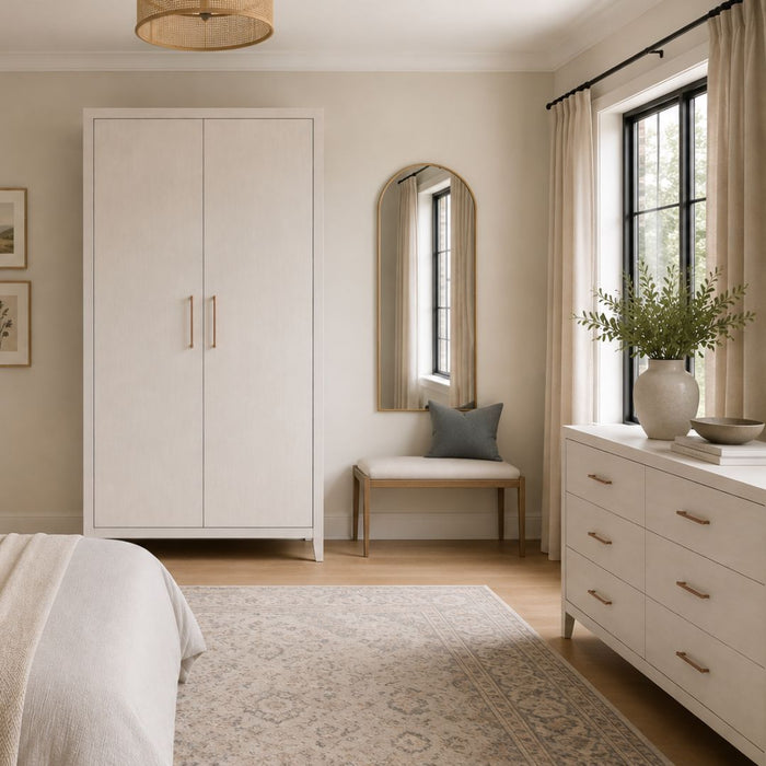 Hartley Wardrobe 2 Doors – Antique White