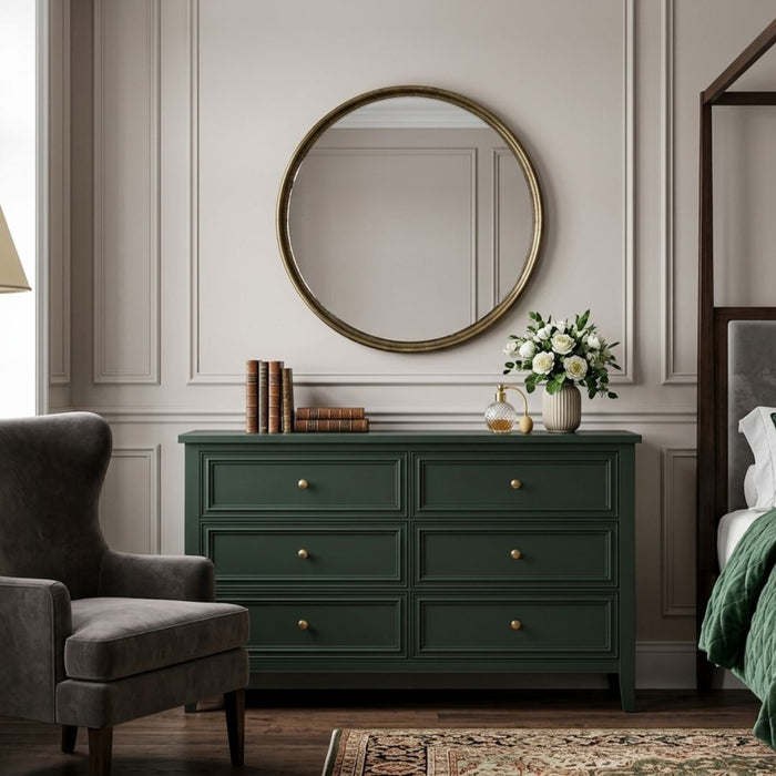 Hunter 6 Drawers Chest – Dark Green