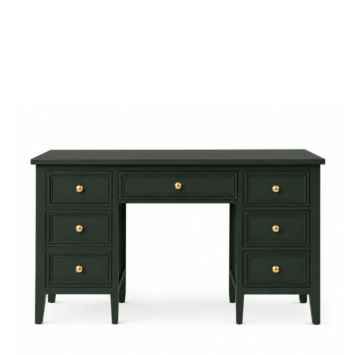 Hunter Pedestal Desk – Dark Green
