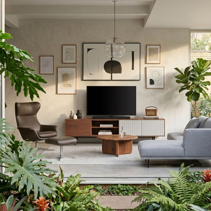 Johnson TV Unit – 3 Sliding Doors & Open Shelf