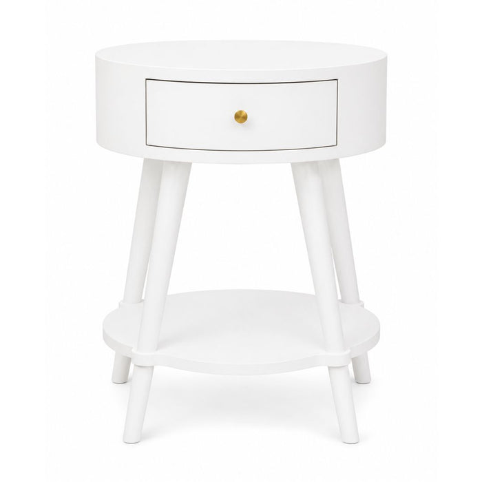 Luna Bedside Table with Drawer & Shelf (4)