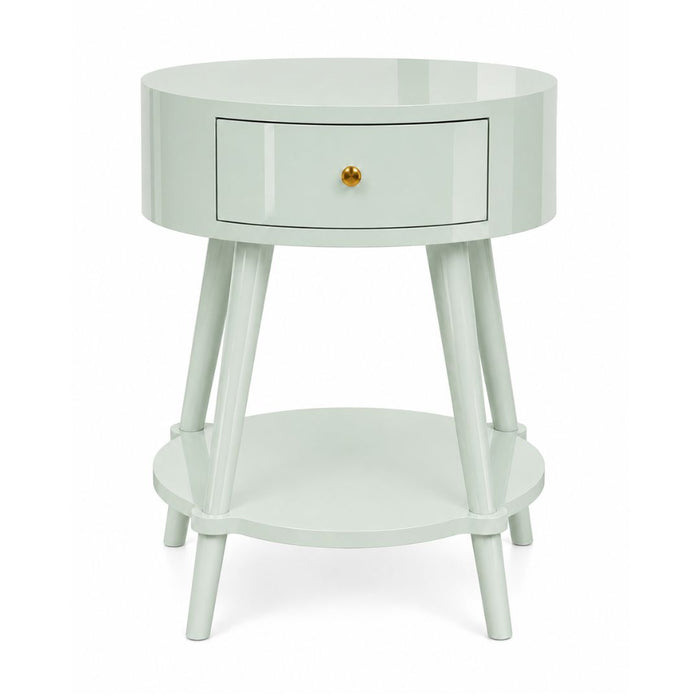Luna Bedside Table with Drawer & Shelf (4)