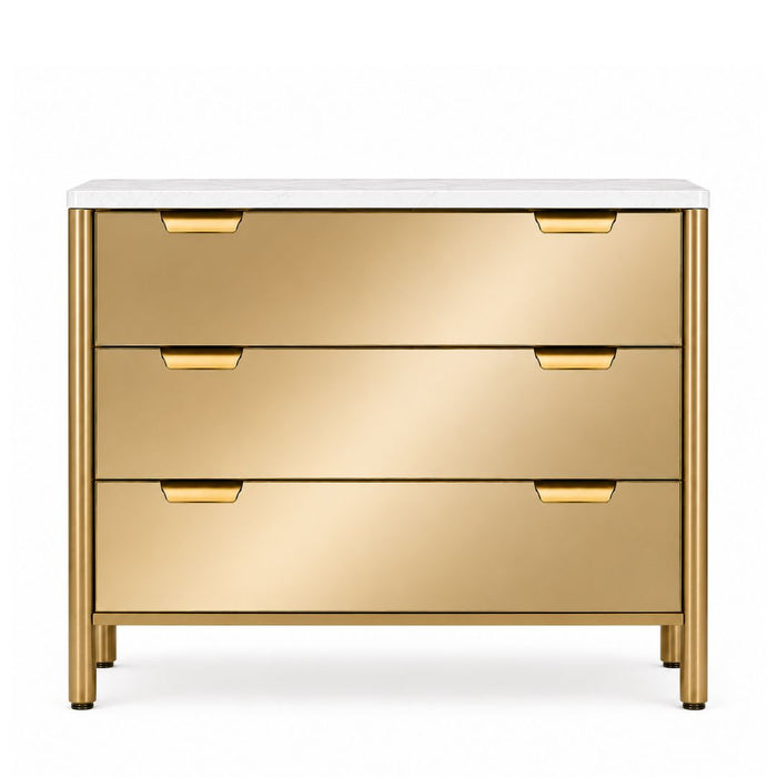 Monaco Mirrored 3 Drawers Chest