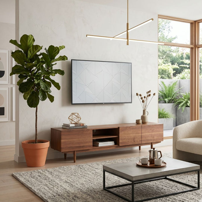 Noma TV Unit – 3 Doors & Open Shelves