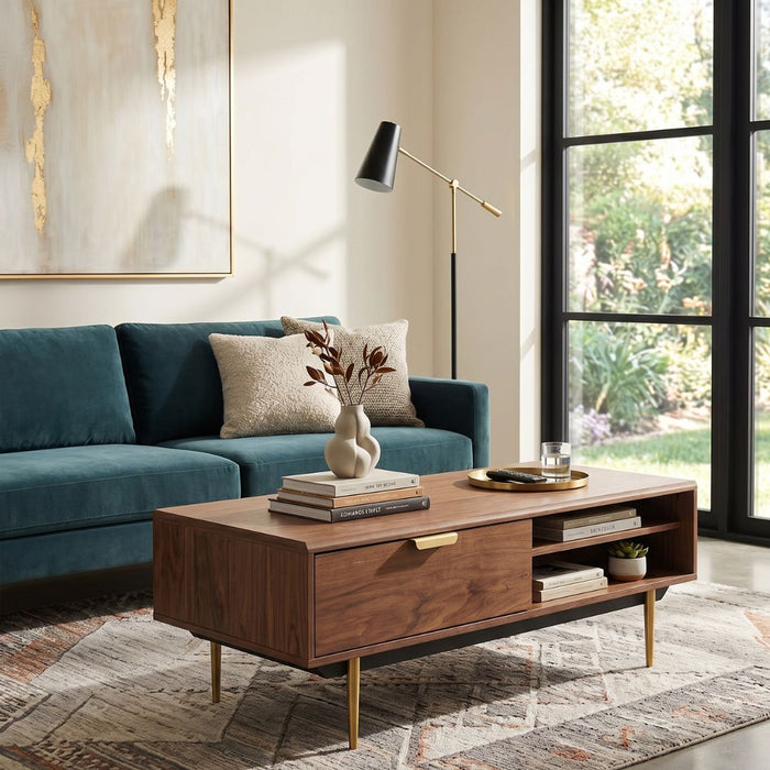 Parkstone Coffee Table – Drawer & Open Shelf
