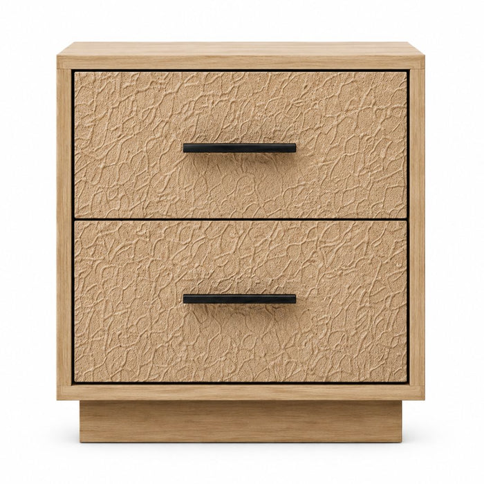 Sandpiper Bedside Table – 2 Drawers, Plinth Base
