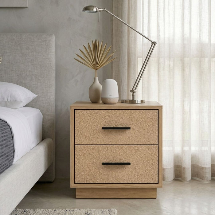 Sandpiper Bedside Table – 2 Drawers, Plinth Base
