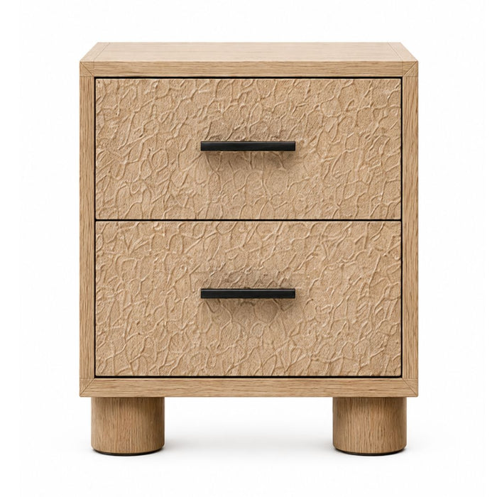 Sandpiper Bedside Table – 2 Drawers, Rounded Legs