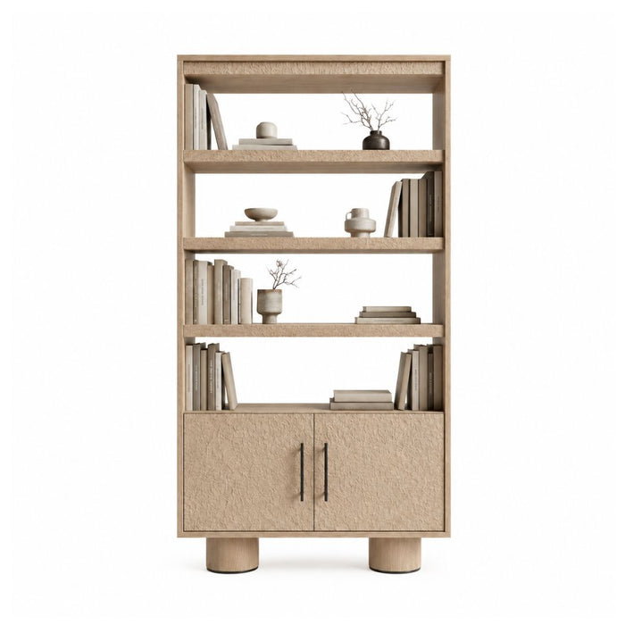 Sandpiper Bookcase – 2 Doors, Rounded Legs