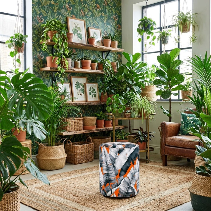 Sunset Banana Leaf Occasional Stool (22)
