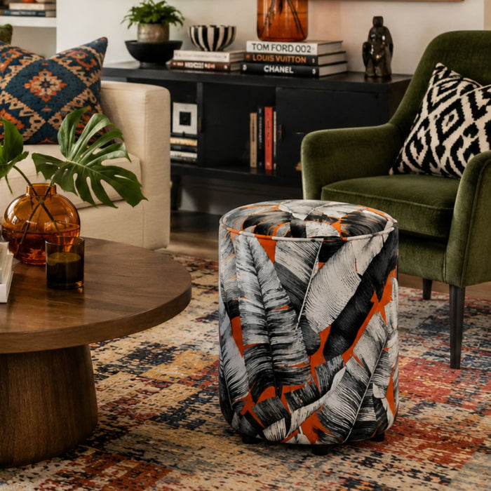 Sunset Banana Leaf Occasional Stool (22)