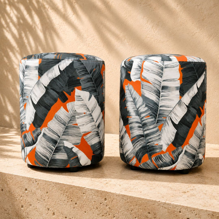 Sunset Banana Leaf Occasional Stool (22)