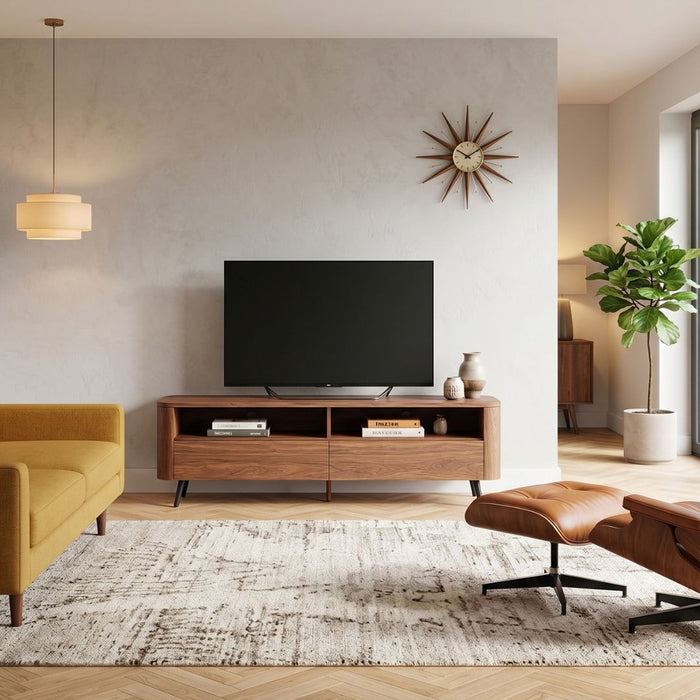 Upton TV Unit – 2 Drawers & Open Shelves