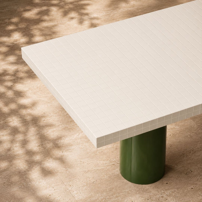 Vert Rectangular Dining Table – Mitred Tiled Corners