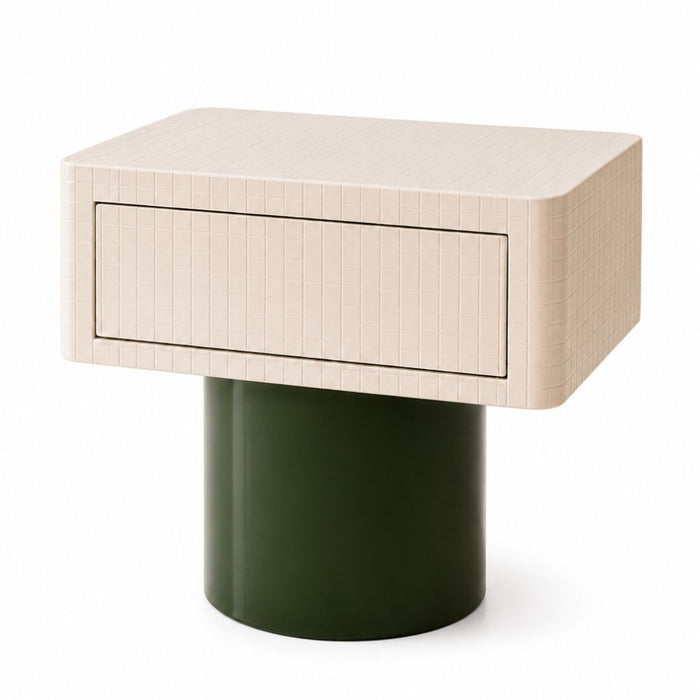 Vert Square Bedside Table with Drawer