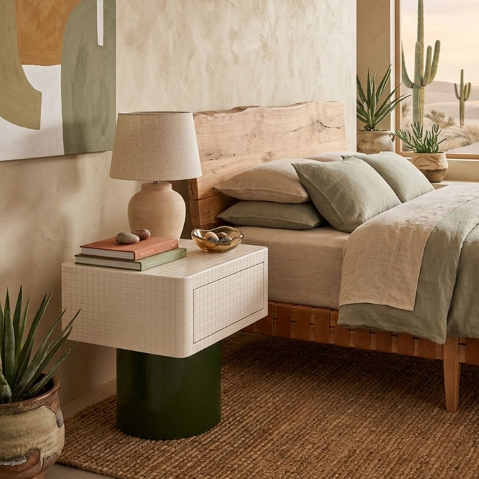 Vert Square Bedside Table with Drawer
